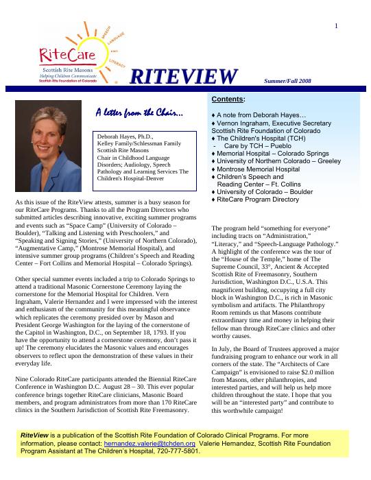 Fall 2008 RiteView cover