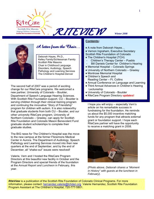 Winter 2008 RiteView cover