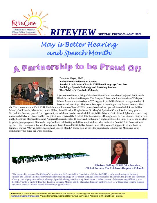 Spring 2009 RiteView cover