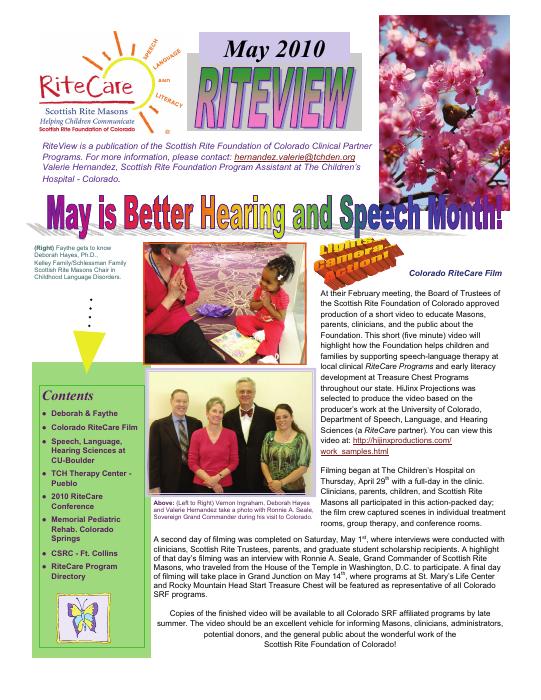 Spring 2010 RiteView cover