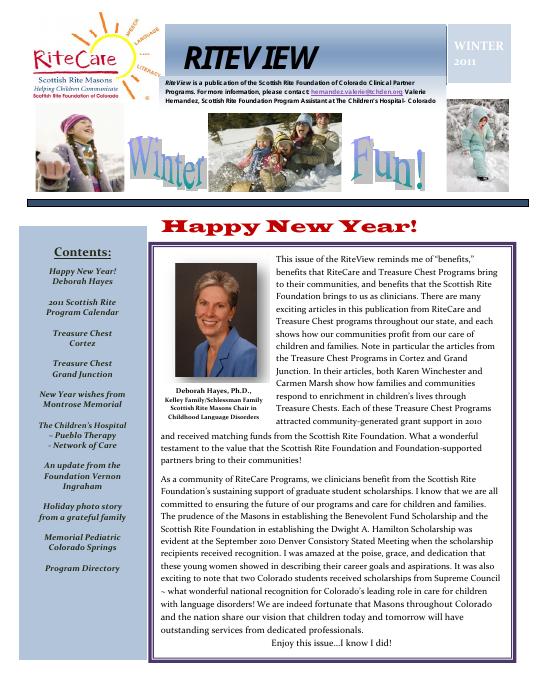 Winter 2011 RiteView cover