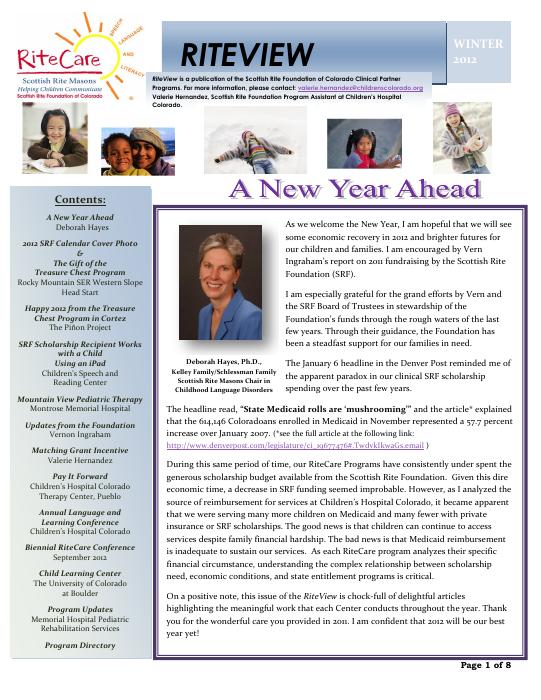 Winter 2012 RiteView cover