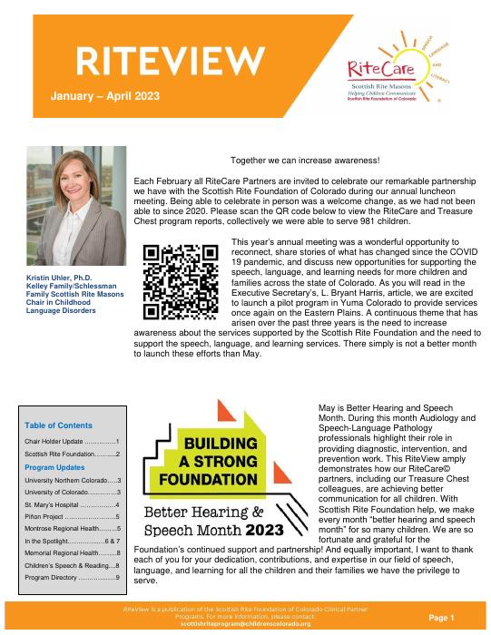 January–April 2023 RiteView cover